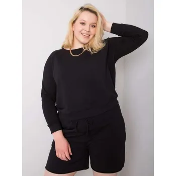 Dámská mikina Dámská mikina plus size bavlněná DONNA černá