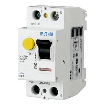 Proudový chránič PF7-63/2/03 (263583) PF7-63/2/03 Proudový chránič, 2P, 63A, 300mA, 10kA, typ: AC, EATON