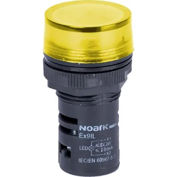 Jistič 105446 Ex9IL 1C y 230V AC Panelová signálka, s plochou hlavicí, kapacitní, žlutá, 230V AC