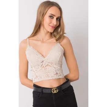 Dámské oblečení Dámský top krajkový Zorinne OCH BELLA béžový
