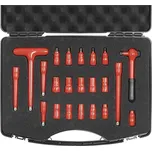 110871 Kufr na nářadí VDE 1/4“ - vybavený, 22 ks, Haupa