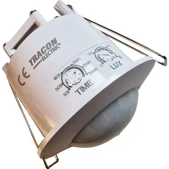 Pohybové čidlo Tracon TMB-061 Infračervený snímač pohybu, montáž do dutých stropů, bílý 230V, 50 Hz, 360°, 3-2000lux, 10s-15min (Tracon TMB-061)