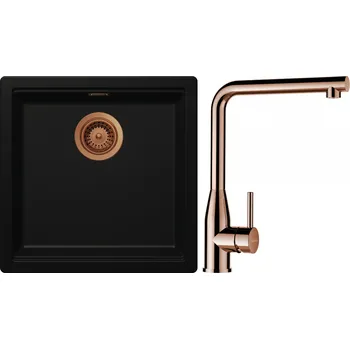 Granitový dřez Set Schock S27-14 (dřez Kiruna N-100 Night + baterie Keto Měď + komponenty Měď)