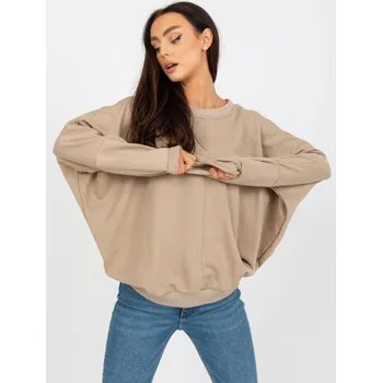 Dámská mikina Dámská mikina bez kapuce RUE PARIS tmavě béžová