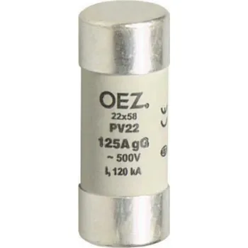pojistka OEZ:06741 (PV22 16A aM) PV22 16A aM Vložka pojistková Un AC 690 V / DC 250 V, velikost 22×58, aM, OEZ