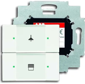 2CKA006116A0204 Prvek ovládací 2-násobný se sběrnicovou spojkou, mechová bílá, ABB