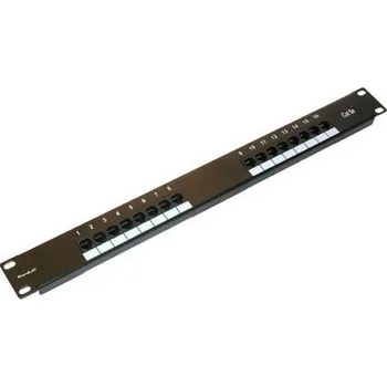 Patch panel XtendLan Patch panel 19", 16 portů, RJ-45, Cat5e XL-PP19-16C5UD