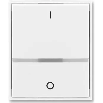 3558E-A00655 03 Kryt jednoduchý s potiskem, čirý průzor (pro spínač řazení 2S,2), bílá/bílá, ABB, Element, Time