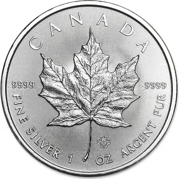 Sběratelství The Royal Canadian Mint Canadian Maple Leaf 2023 stříbrná mince 31,1 g