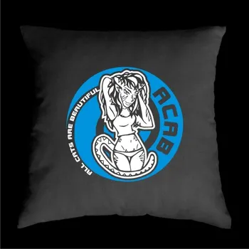 Dekorativní polštářek TEKNOSHOP A.C.A.B. Blue tekno polštářek s potiskem červený