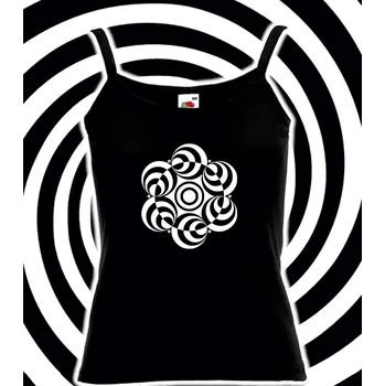 TEKNOSHOP Kruhy tekno tílko s potiskem dámské XL černé