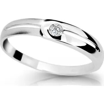 Prsten Zlatý zásnubní prsten DF 1049 se zirkony