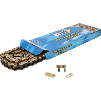 Řetězová sada pro motocykl Řetěz AFAM zesílený, zlatý - 420 R1-G x 90 AFA420R1-G-90