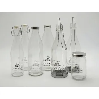 Sklenice Láhev, svícen Garden, Varianta lahev s uzávěrem