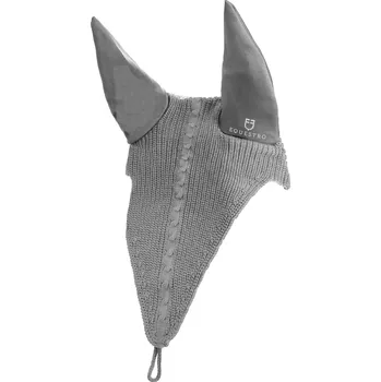 Koňská maska proti hmyzu Čabraka Equestro 2019 se stahovací šňůrkou, Full, šedá