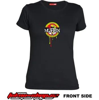 Dámské tričko TEKNOSHOP Muffin dnb tričko s potiskem dámské S červené