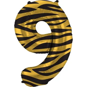 Balónek Folat Balónek fóliový číslo 9 Tygr 86 cm