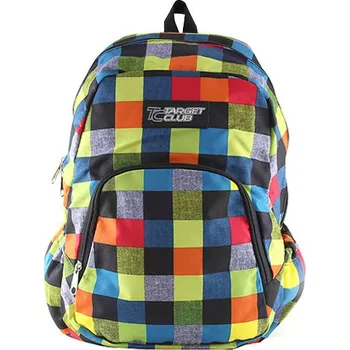 Školní batoh Batoh Target Barevné kostky s černými zipy