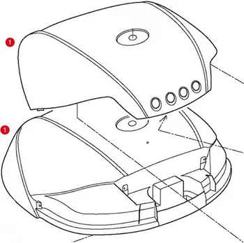 Zavazadlo na motocykl Z46CNM víko kufru V 46 kompletní černé (víko s krytem a odrazkami)