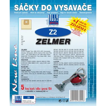 Sáček do vysavače Jolly Z2 Zelmer 5 ks