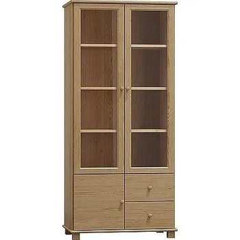 Knihovna ImportWorld Vitrína Radka - v190 x š80 x h42 cm (Barva dřeva: Borovice)