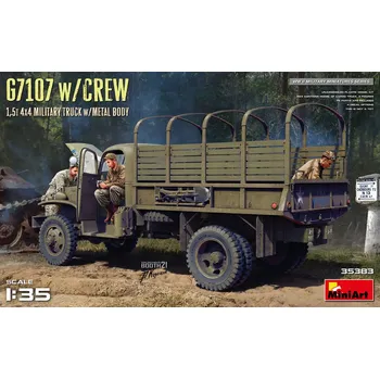 Plastikový model 1/35 G7107 4x4 1,5t Cargo Truck w/metal body&crew