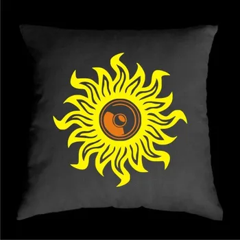 Dekorativní polštářek TEKNOSHOP Repro Sun tekno polštářek s potiskem černý