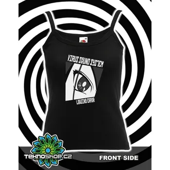 TEKNOSHOP Virus Sound System Loading Error tílko s potiskem dámské L červené