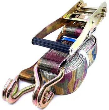 Upínací popruh Popruh s ráčnou a háky 5t ozn.50H-2-DR-SPH-ARMY, délka kompletu 4 m