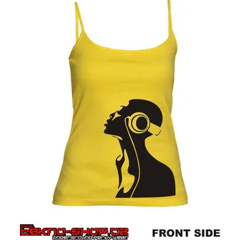 TEKNOSHOP Lady Dj tekno tílko s potiskem dámské M černé