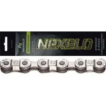 Řetěz na kolo Řetěz NEXELO e-bike 8-kolo stříbrný, BOX, spojka, 136 článků