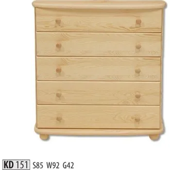 Ložnice ImportWorld Komoda Luther masiv v92 x š85 x h42 cm (Barva dřeva: Šedá)