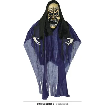 Karnevalový doplněk Guirca Fiestas Španělsko Obří lebka závěsná se světlem