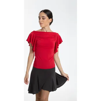 Dámské tričko Intermezzo,Taneční halenka efektivního střihu 6236, červená S