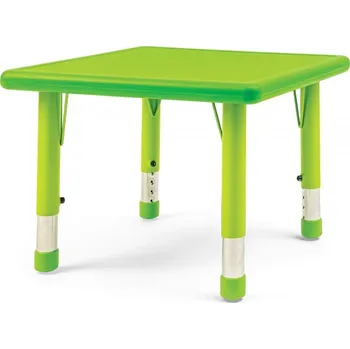 Dětský stůl Dětský výškově nastavitelný stůl ČTVEREC Zelená