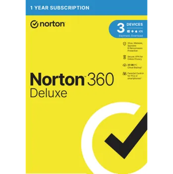 Antivir Norton 360 Deluxe, 3 zařízení, 2 roky