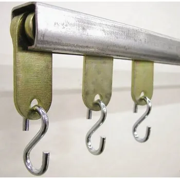 Nábytkové kování Vodící kolejnice, barva stříbrná, profil 100