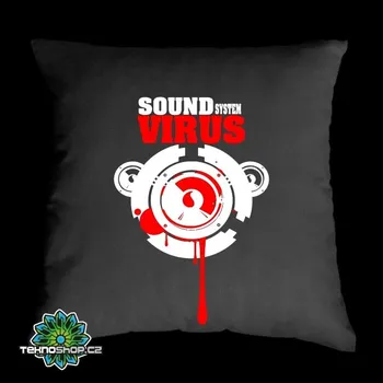Dekorativní polštářek TEKNOSHOP Virus Sound System Bleeds polštářek s potiskem oranžový