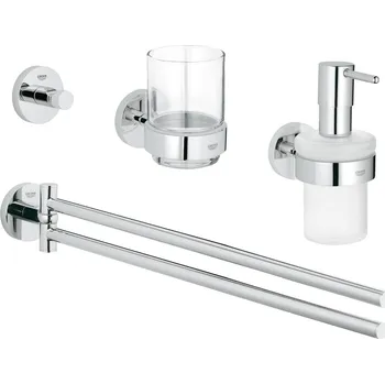 Sada koupelnových doplňků Grohe Essentials - Sada doplňků do koupelny 4 v 1, chrom 40846001