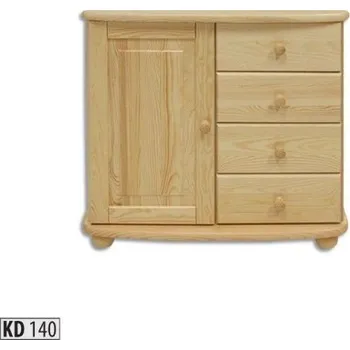 ImportWorld Komoda Sandra masiv v76 x š85 x h42 cm (Barva dřeva: Olše)