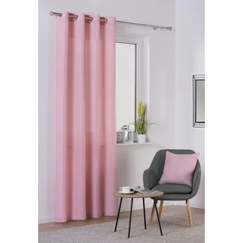 Závěs Dekorační závěs s kroužky OXFORD 140x260 cm růžová (cena za 1 kus) MyBestHome