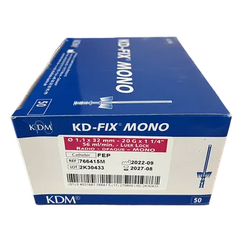 Injekční stříkačka Intravenózní kanyla KDM KD-FIX MONO s křidélky, bez portu - růžová, G20 1,1 x 32 mm, 50 ks v balení