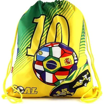 Školní sáček Sportovní vak Target Goal zeleno-žluto-modrý