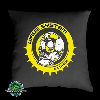 Dekorativní polštářek TEKNOSHOP Virus Sound System Skull polštářek s potiskem modrý
