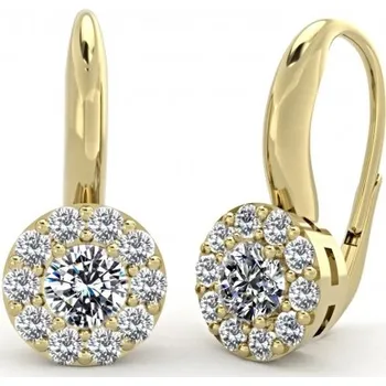 Náušnice Couple, Elegantní náušnice Kaira, žluté zlato se zirkony, 6630264-0-0-1