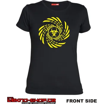 TEKNOSHOP Biohazard 4X tekno tričko s potiskem dámské XL žluté