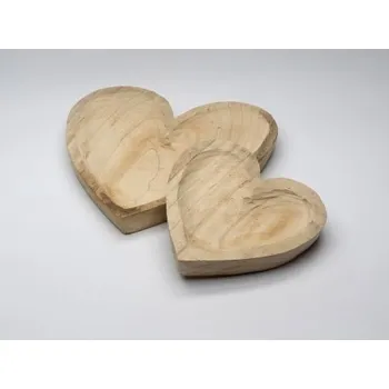 Podnos dřevěný - srdce, Varianta malé