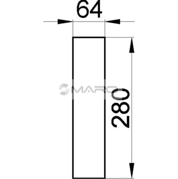 Krbová kamna HAAS+SOHN Náhradní díl Cihla 164 šamot 278 x 63 x 30 mm, 0050101640005