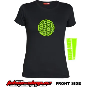 Dámské tričko TEKNOSHOP Flower of Life tekno tričko s potiskem dámské S červené