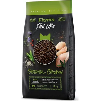Krmivo pro kočku Fitmin For Life Castrate Chicken kompletní krmivo pro kočky 8 kg